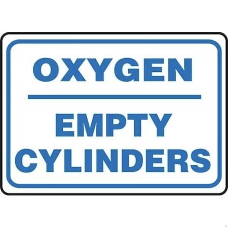 Accuform SAFETY SIGN OXYGEN EMPTY CYLINDERS MCPG572XV MCPG572XV